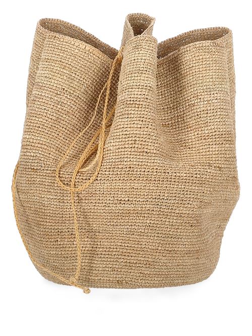 Beige appliqué logo bag RUSLAN BAGINSKIY | BBCT036THEHANATURAL STRAW BEIGE